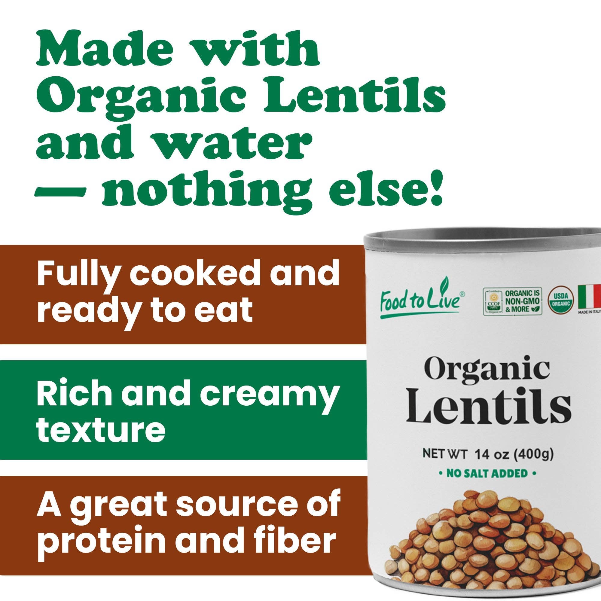 Food To Live - Vendita all'ingrosso Fagioli - Lenticchie in Scatola Biologiche – Non Salate, Non-OGM, Vegane – di Food to Live3