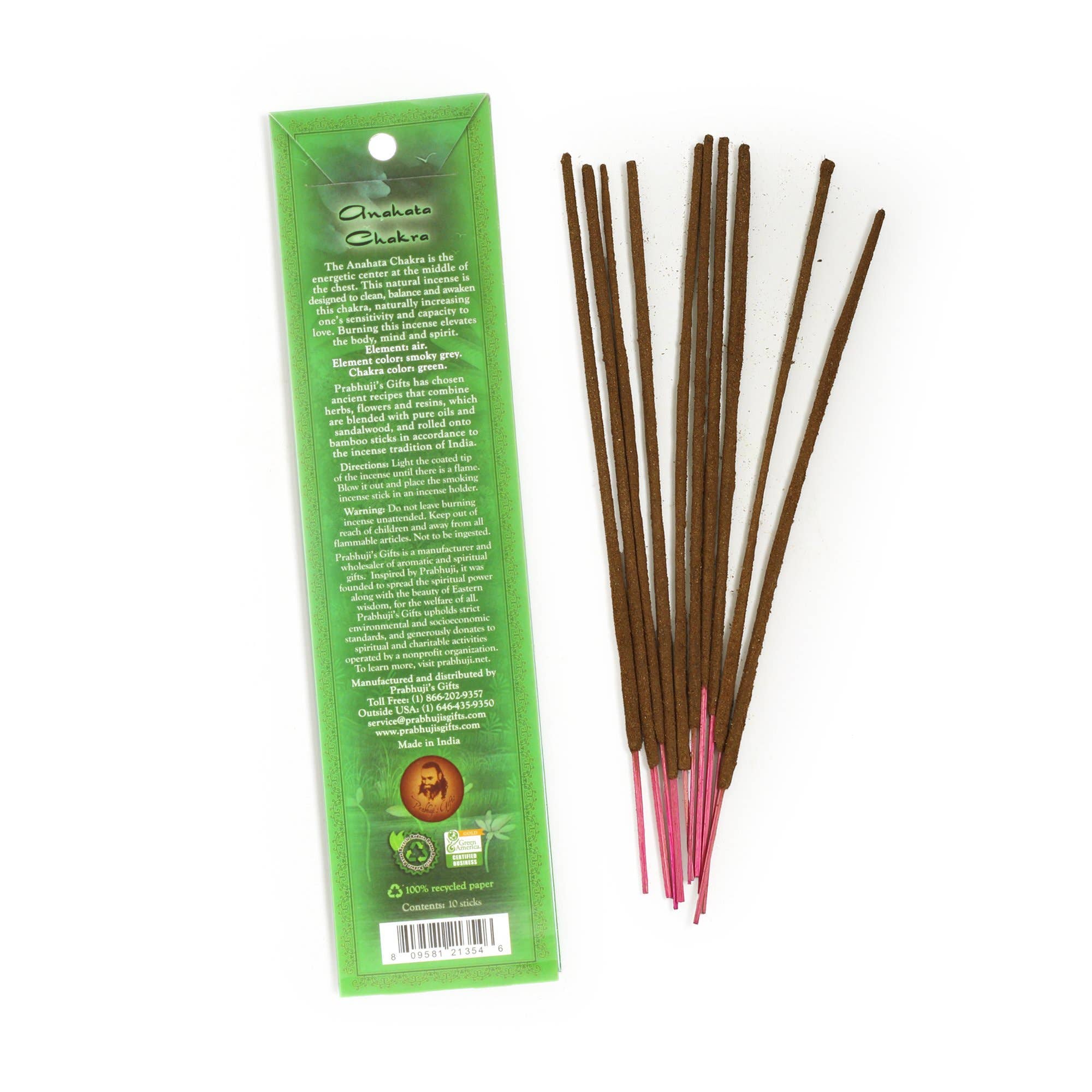 Prabhuji's Gifts - Wholesale Incense - Incense Sticks Heart Chakra Anahata - Love and Sensitivity1