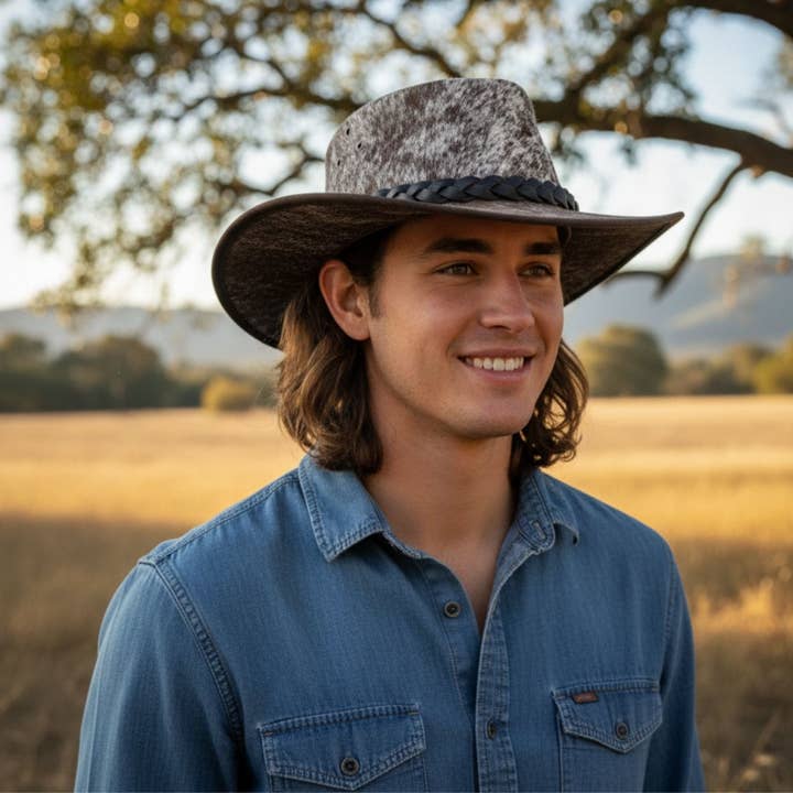 Jacaru Australia - Wholesale Cowboy Hat - Unisex - Jacaru 1049 Rustler Leather Hat1