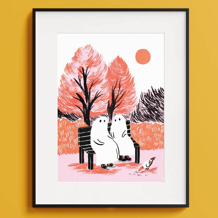 BEST SELLER Ghosts – A4 Art Print for wholesale by Hayley Wells Illustration