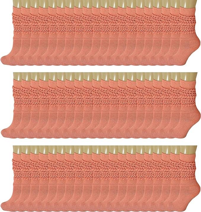 Mars Outlet Store LLC - Wholesale Socks - Women's - 120 Pairs Extra Long Heavy Slouch Cotton Socks, Size 5-1017