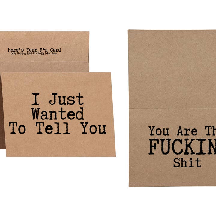 HeresYourF*nCard – wholesale Kärlekskort – Du är F* ckin Sh* t | Roliga svordomar gratulationskort