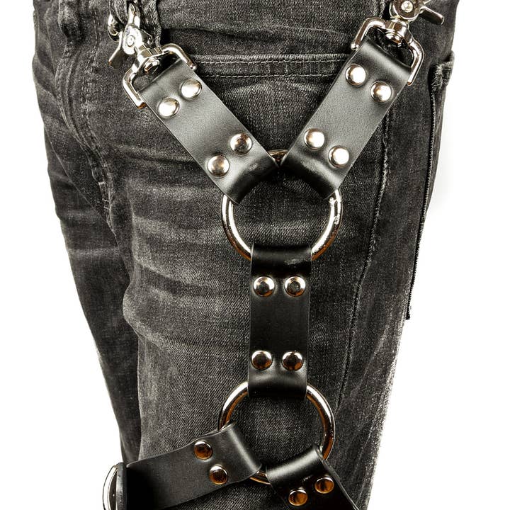 FL101 LÅRSELE ÆGTE LÆDER O-RINGE SPÆNDE for engroshandel hos Funk Plus