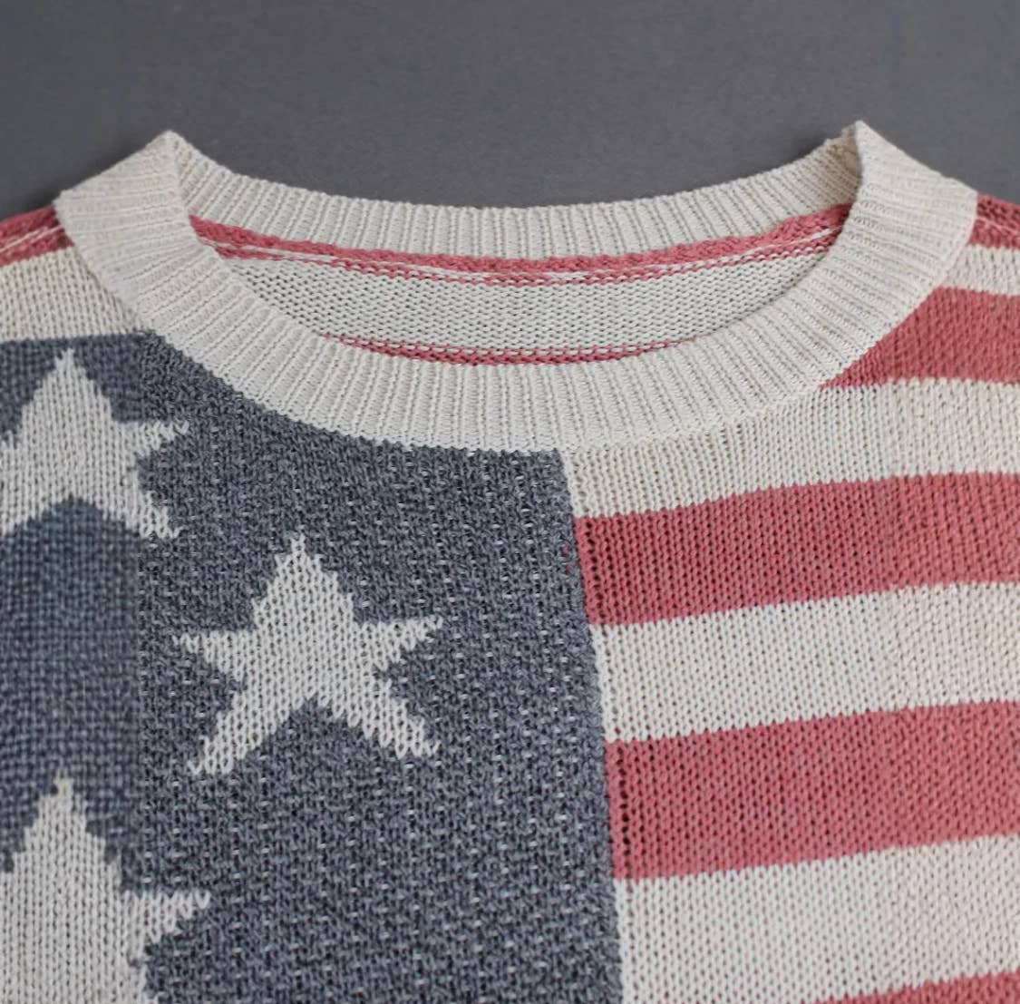 Serenity Collective - Wholesale Knit Sweater - Women's - US Flag Sweater6