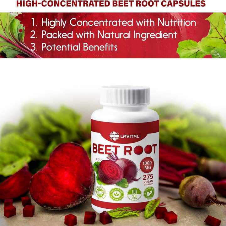Naomi's Happy Place Shop - Wholesale Oral Supplement/Vitamin - Beet Root Extract Capsules No Gluten, No Sugar, Vegan Capsules, High Concentrated Herbal Beet Root Extract.3