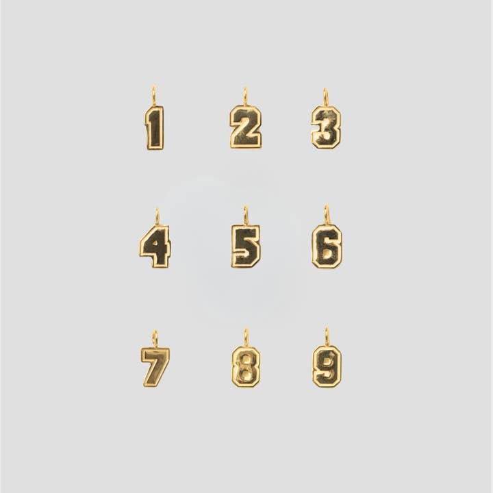 Wolf Circus Jewelry - Wholesale Individual Charm/Pendant - Number Charms in Gold