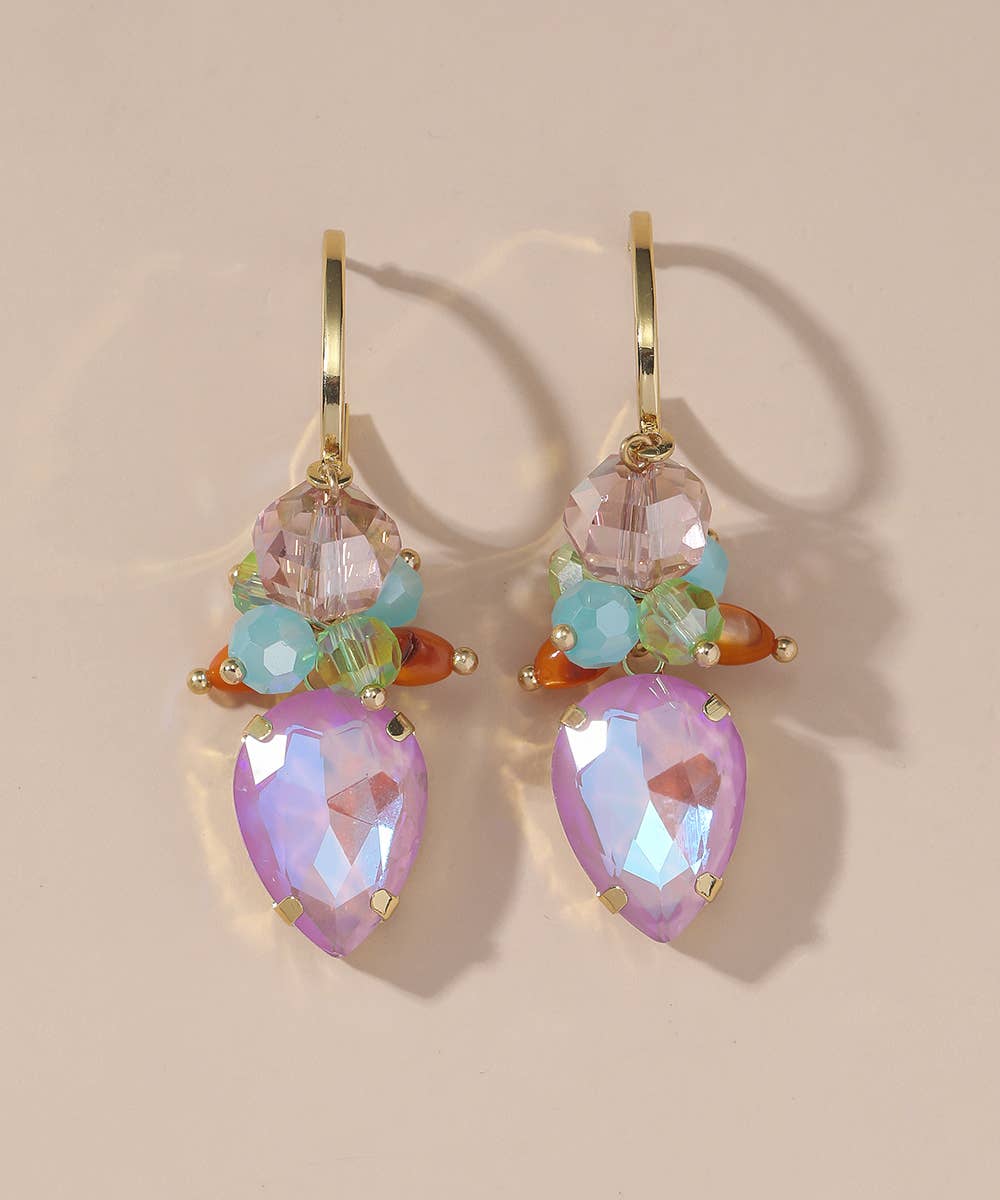 Blossom bijoux - Vendita all'ingrosso Orecchini pendenti - Orecchini a perno fantasia in metallo dorato 25PEBOL0103