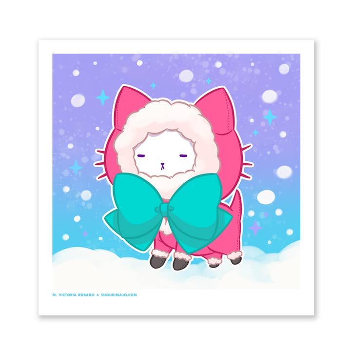 Bubble Kittea Winter met kunstdruk voor wholesale door SHOURIMAJO