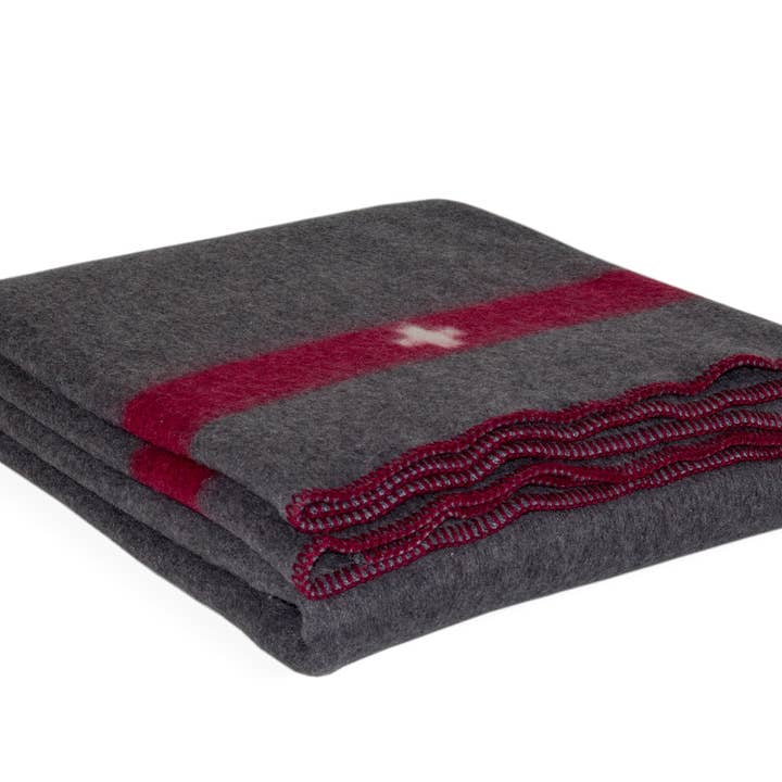 MoST - Wholesale Bedding Blanket - Merino Blanket SWISS ARMY - grey
