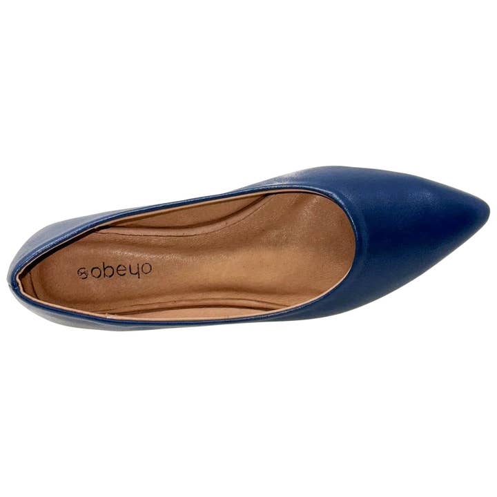 SOBEYO Women's Pointed Toe Flat Genuine Leather Memory Foam Cushion for wholesale on Faire