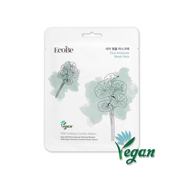 PINEAPPLE Beauty – Máscara facial por atacado – Máscara Ampola EcoBe Cica Suave Calmante - 10 pcs