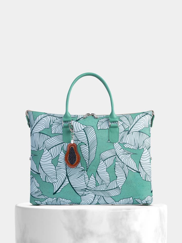 3in1 Korkhandtasche Tropisches Mint für den Großhandel von StudioCork