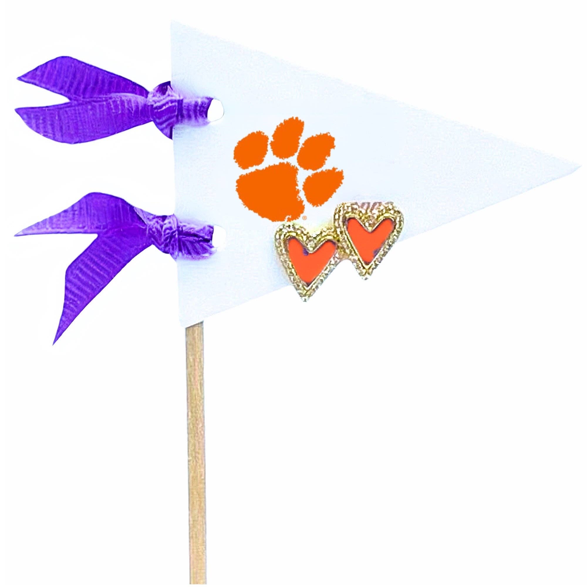 Color Shout – Großhandel Flagge – Love my College: Herzstecker in leuchtenden Farben auf der Wimpelflagge mit Logo12