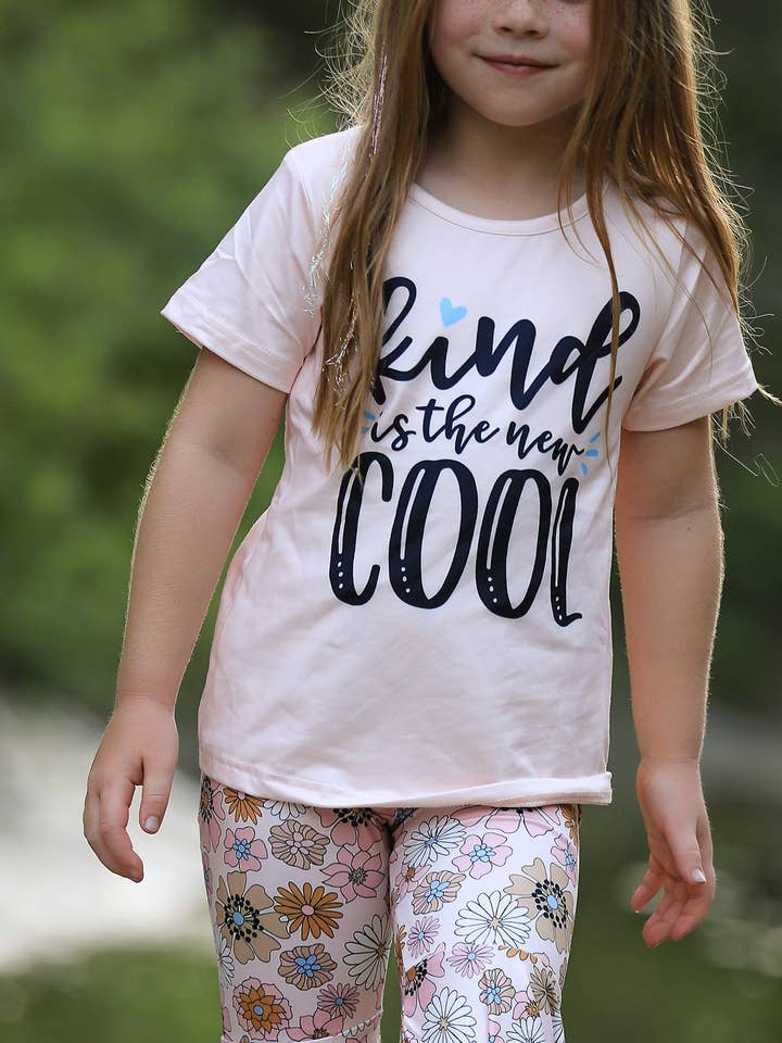 Rylee Faith Designs - Wholesale Top & Pant Set - Kids - Girls Letter Print Top + Floral Pattern Pants4