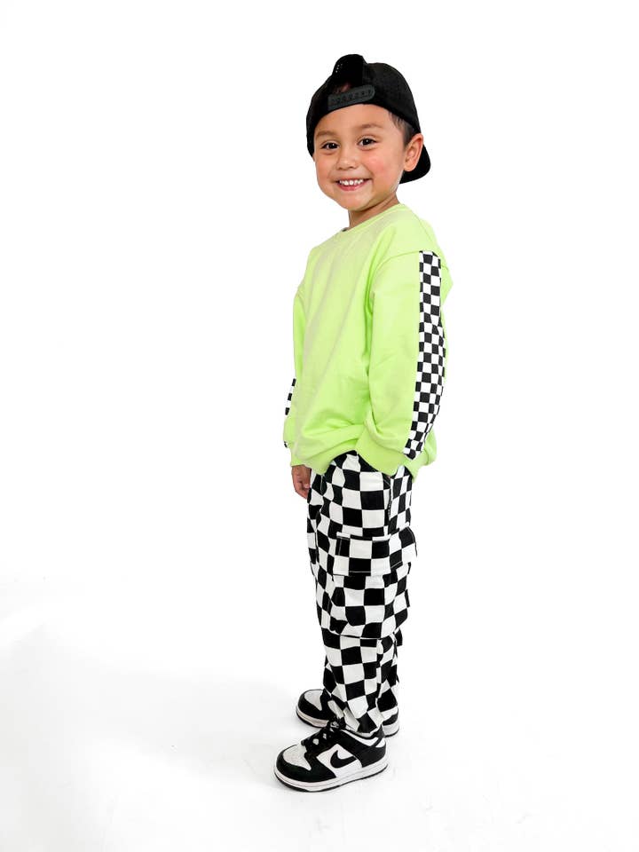 Smiley Daze - Wholesale Pants - Kids - SD CHECKERED • CARGO SWEATPANTS 2.06