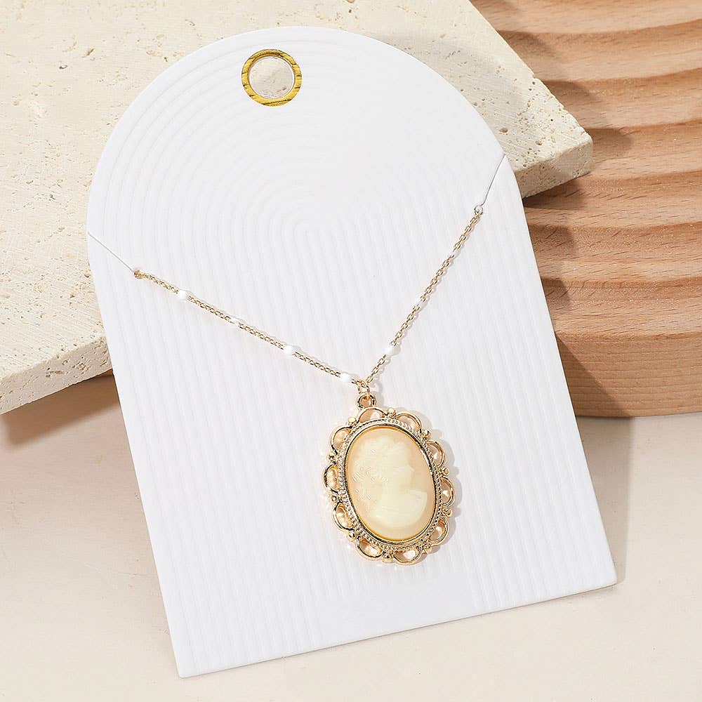 Sensibling Corp. - Wholesale Pendant/Charm Necklace - Vintage Cameo Pendant Necklace8