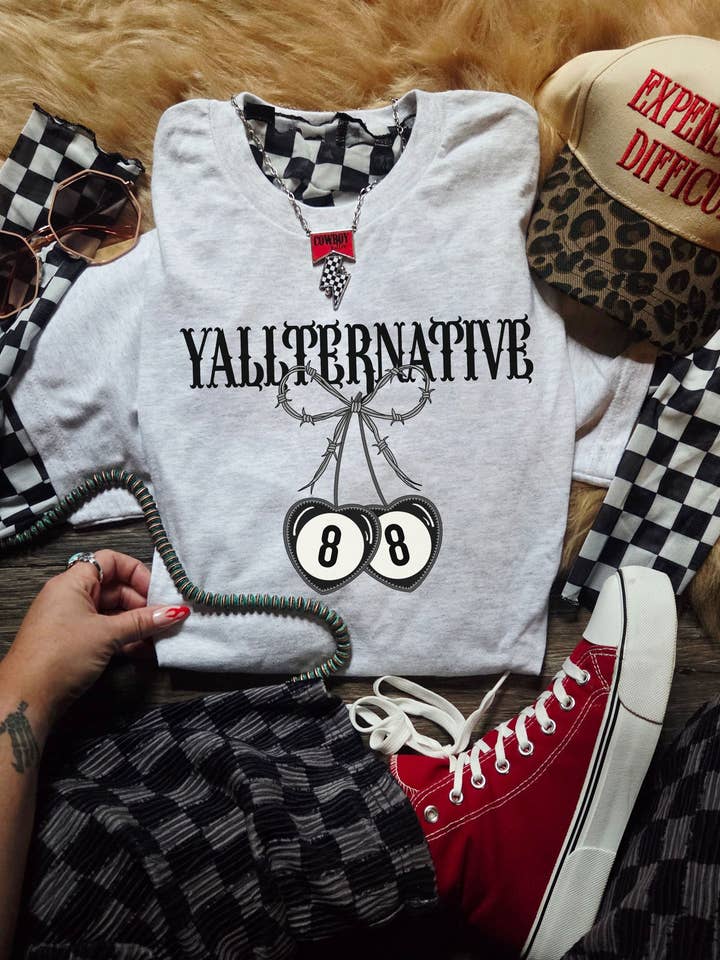 T-shirt Cerise Yallternative pour la vente par Bar Tabs Wholesale