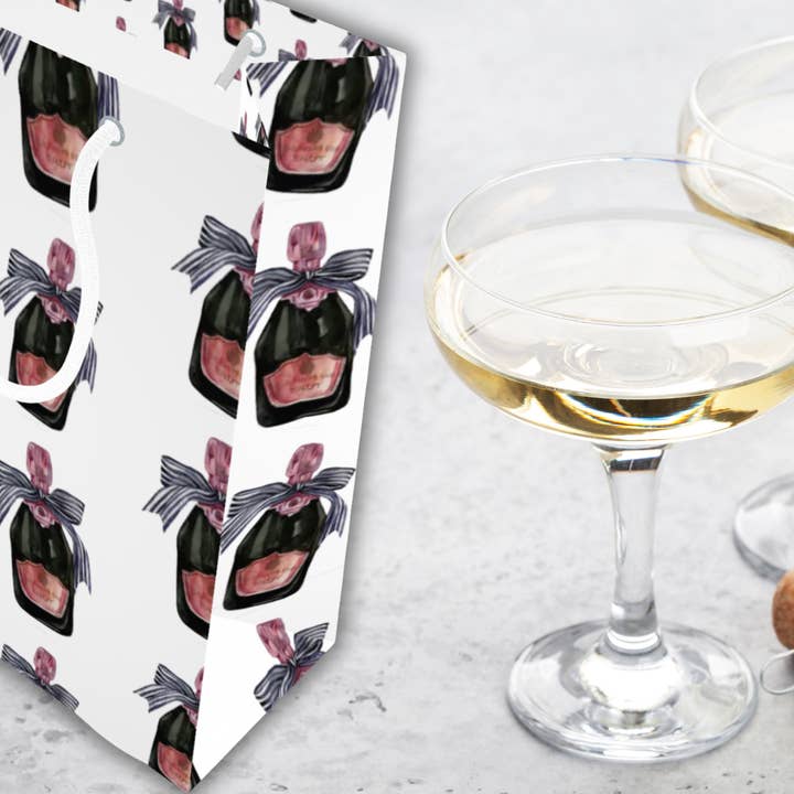 Celebration Champagne Wine Bottle Gift Bag for wholesale by Hey Y'all Party