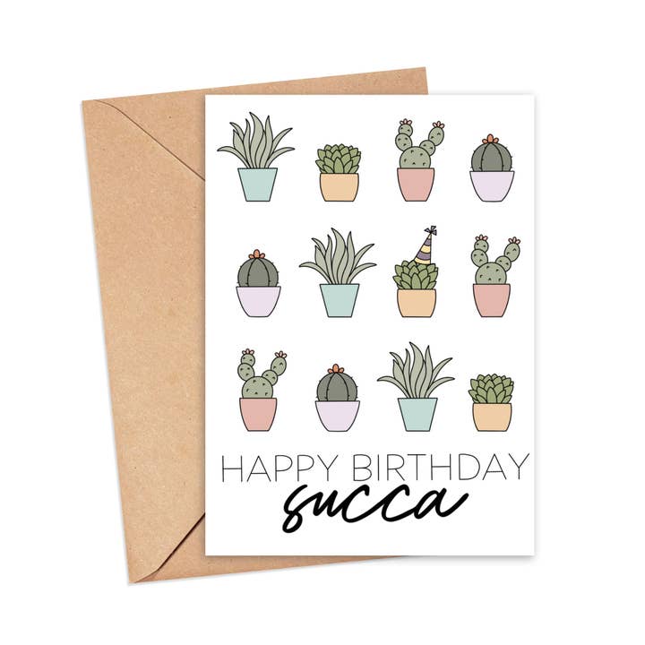 Tarjeta de Feliz Cumpleaños Succa para venta al por mayor de Simply Happy Paper