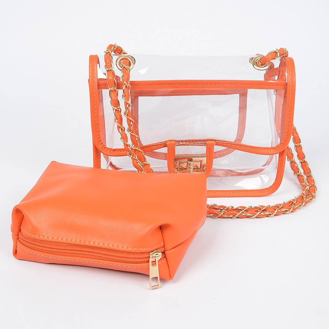 3AM BY H&D ACCESSORIES - Wholesale Crossbody Bag - Women's - Transparent Crossbody Bag W/pouch12