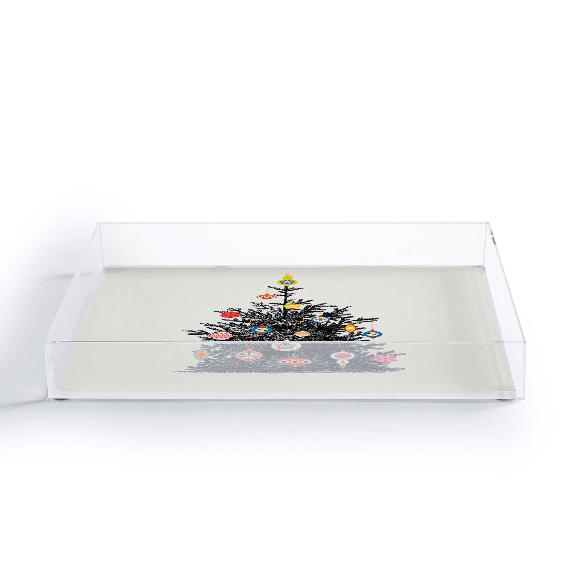 Deny Designs - Vente Plateaux décoratifs - Plateau en acrylique pour sapin de Noël décoré rétro de Showmemars1