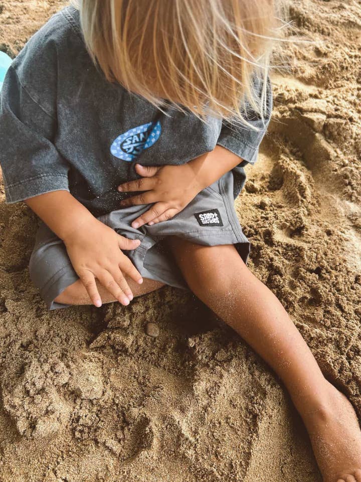 Salty Kids Surf Club Tee- Acid Wash for wholesale by SAND N SALT KIDS