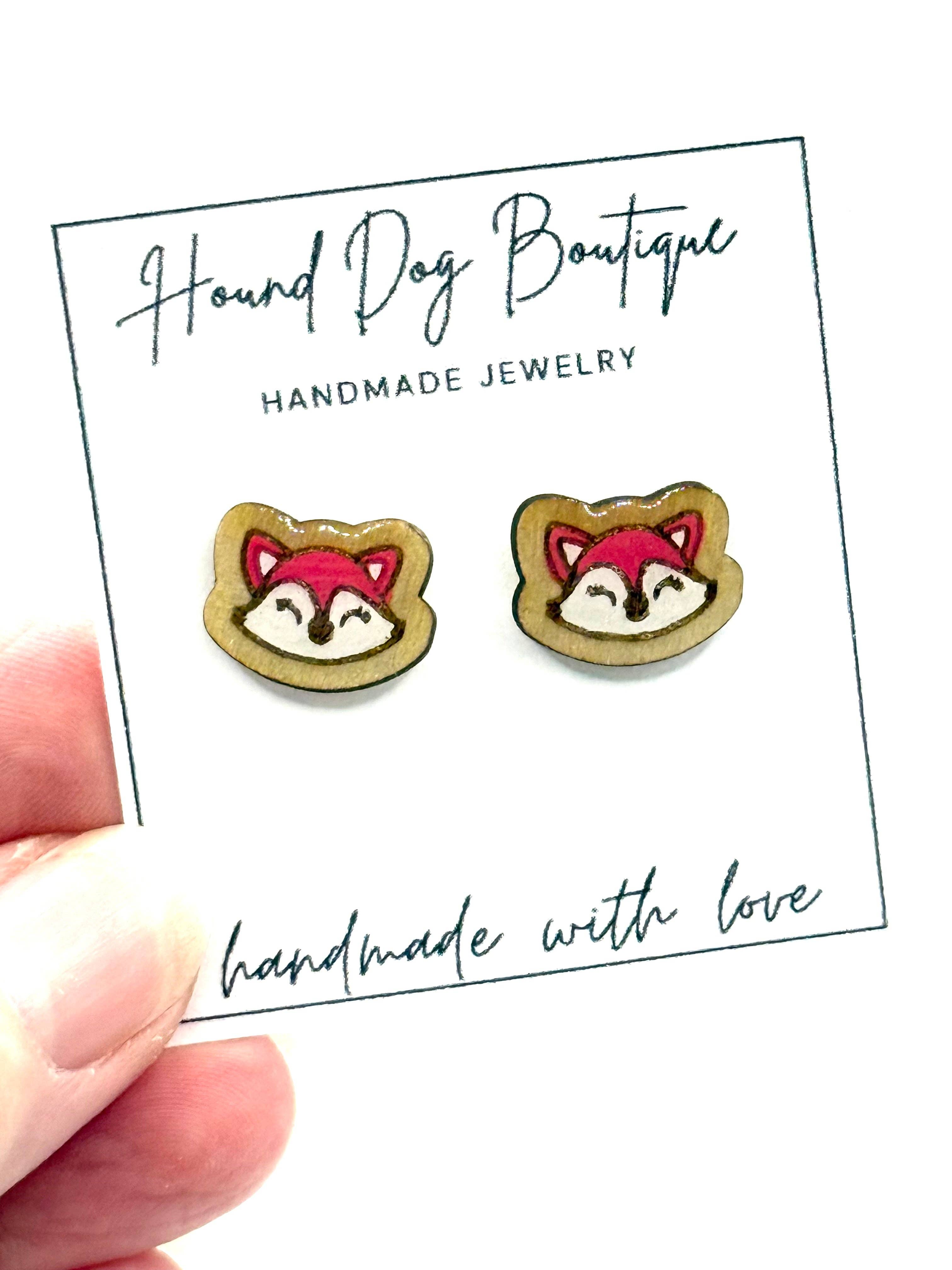 Hound Dog Boutique - Wholesale Stud/Post Earrings - Red Fox Earrings