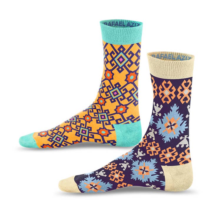 Confezione da 2 calzini firmati Saf x Chelebi per la vendita all'ingrosso da parte di RAFAEL AZIZ