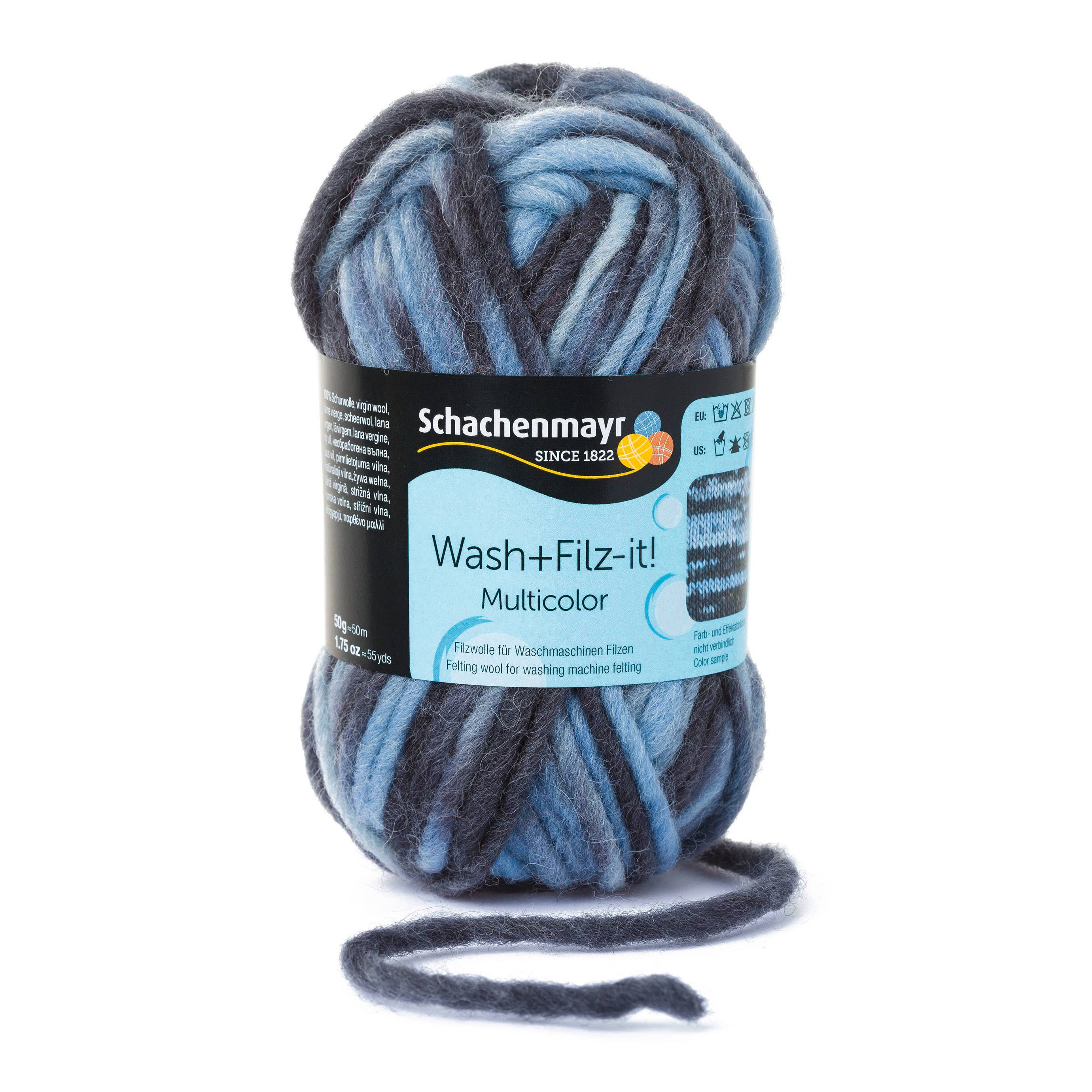 MEZ Crafts Germany - Wholesale Yarn - Schachenmayr felt wool Wash+Filz-It! Multicolor 10X50G32