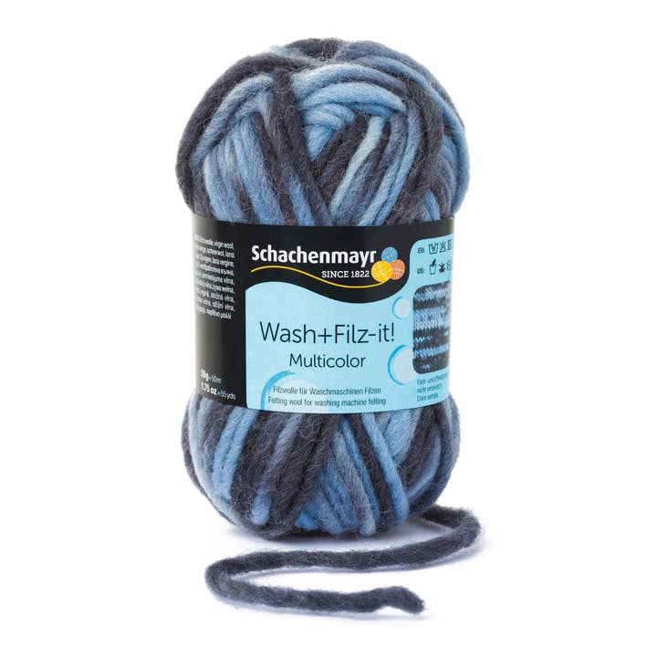 MEZ Crafts Germany - Vente Fils à tricoter - Laine feutrée Schachenmayr Wash+Filz-It ! Multicolore 10X50G32