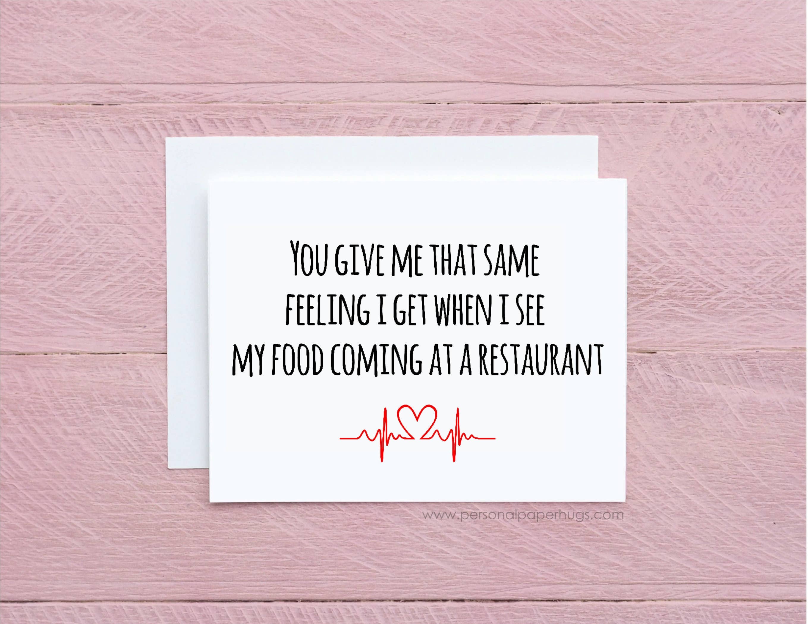 Personal Paper Hugs - Vente Cartes de Saint-Valentin - Carte de Saint-Valentin drôle pour petit ami, carte de Saint-Valentin sarcastique, carte de vœux amusante pour la Saint-Valentin, carte d'amour de la Saint-Valentin