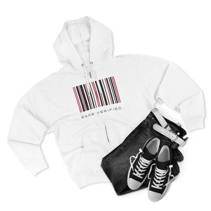 Ohhh So Swag - Wholesale Hoodie - Unisex - Swag Verified. Barcode Unisex Premium Full Zip Hoodie | US21