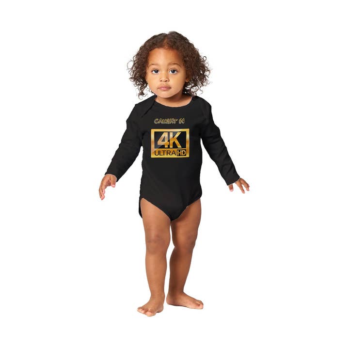 Caught in 4k - Body classico a maniche lunghe per bambini per la vendita all'ingrosso da parte di Wonderland monsters