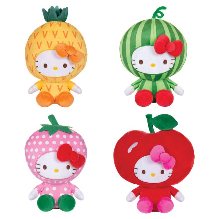 Hello Kitty Plush In Fruit Outfits for wholesale by Kelli's