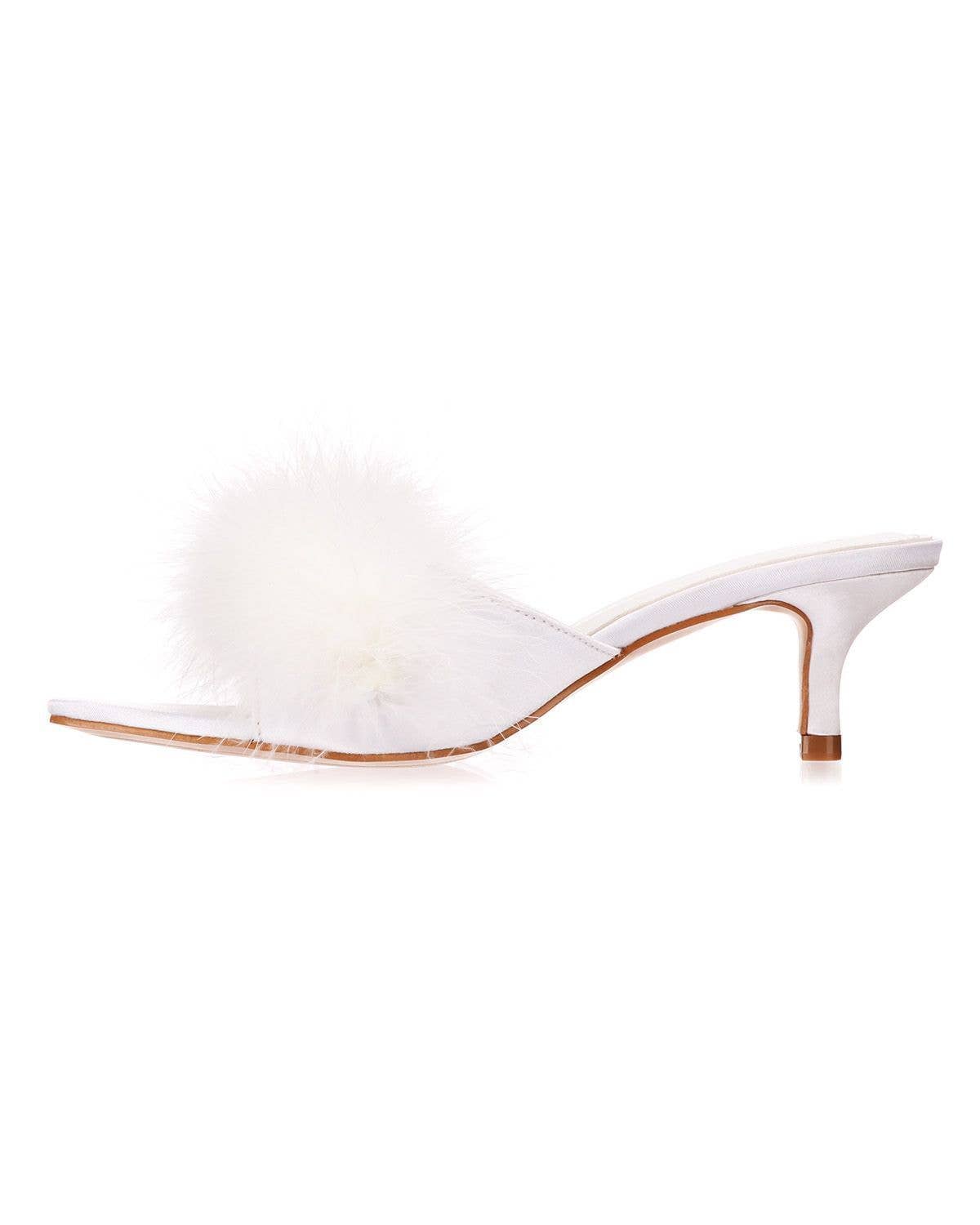 Infinity Classics International Inc. - Wholesale High Heels - Women's - Women's Mona Marabou Hard Sole Slender Heel Slipper8