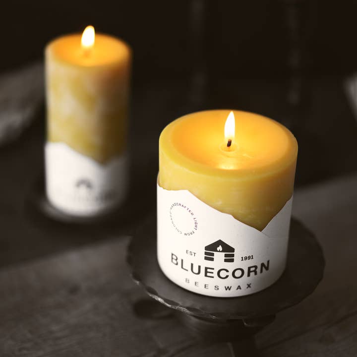 Bluecorn Candles - Wholesale Pillar Candle - Pure Beeswax Pillar Candles – Eco-Friendly, Handmade in CO