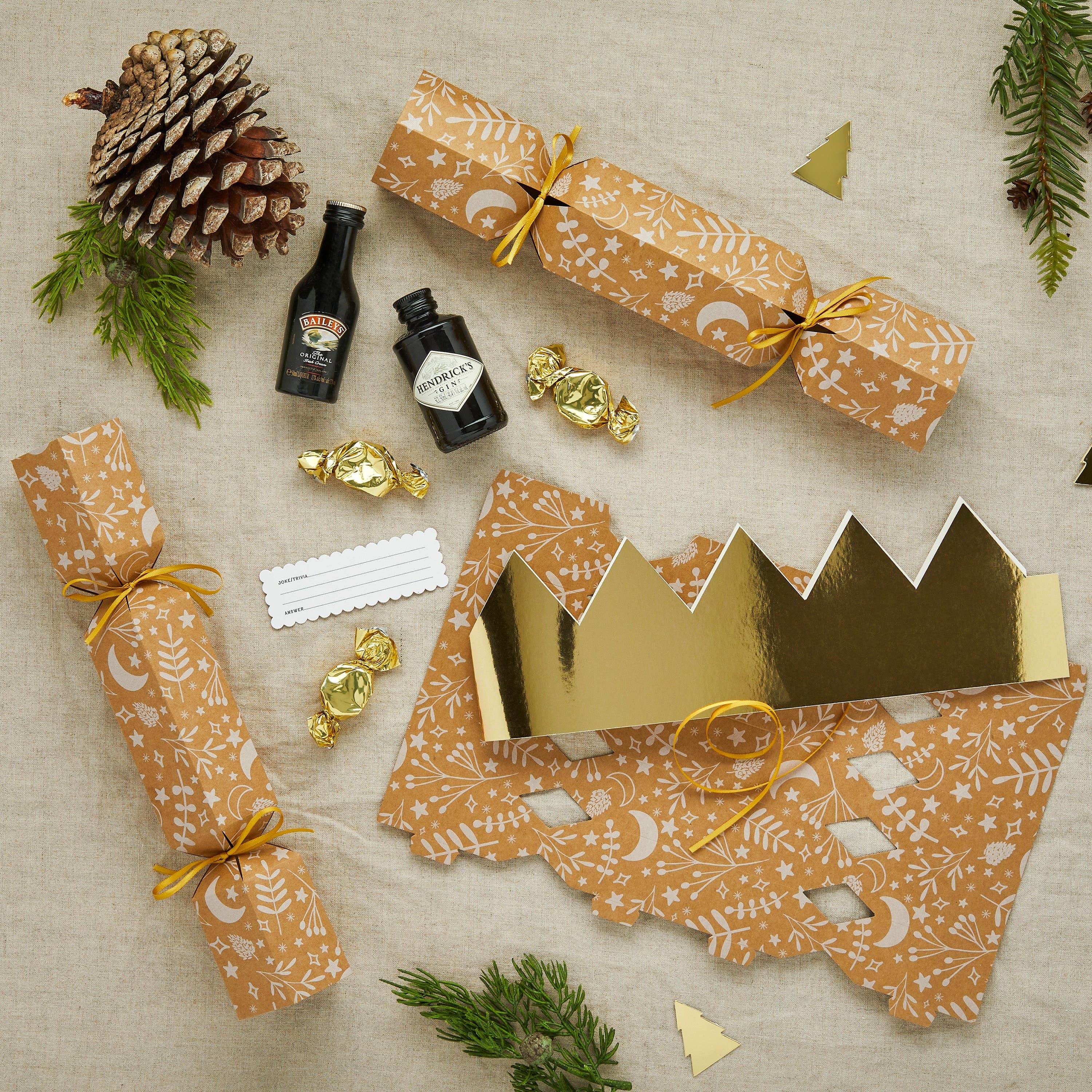 Hootyballoo by Club Green – wholesale DIY craft kit – DIY Kraft Patterned Crackers 6 Pack0