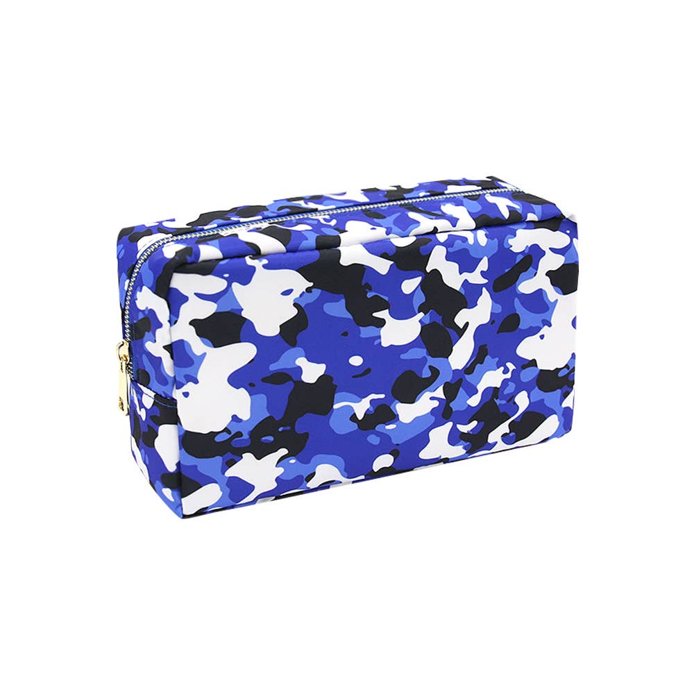 Mavi Bandz - Wholesale Makeup/Cosmetic Bag - Varsity Collection Nylon Cosmetic Bag Blue Camo Camouflage
