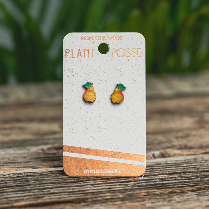Plant Posse – Brincos de pino por atacado – Brincos de peras2