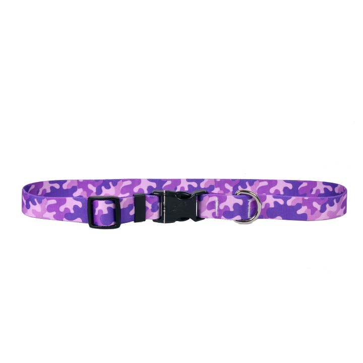 Camo Purple Standard Collar for wholesale by Yellow Dog Design
