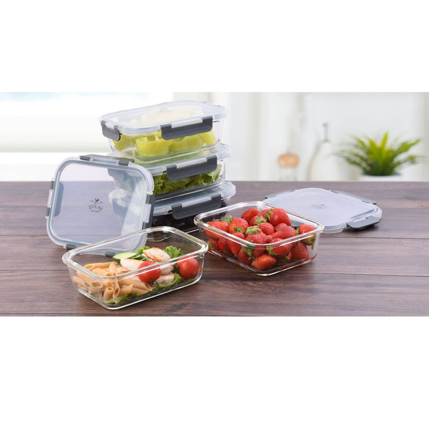 Zulay Kitchen - Wholesale Food Storage Container - Glass Food Containers with Lids (5-Pack)8