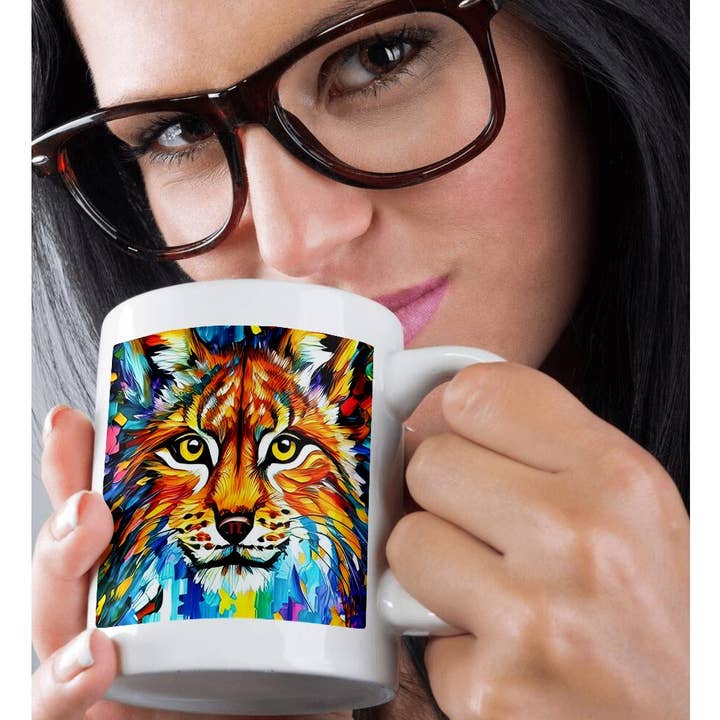 3dRose - Wholesale Coffee Mug - 3dRose, Stunning Face Portrait Of A Lynx Or Bobcat Wild Cat. Gifts For Family, Mug9