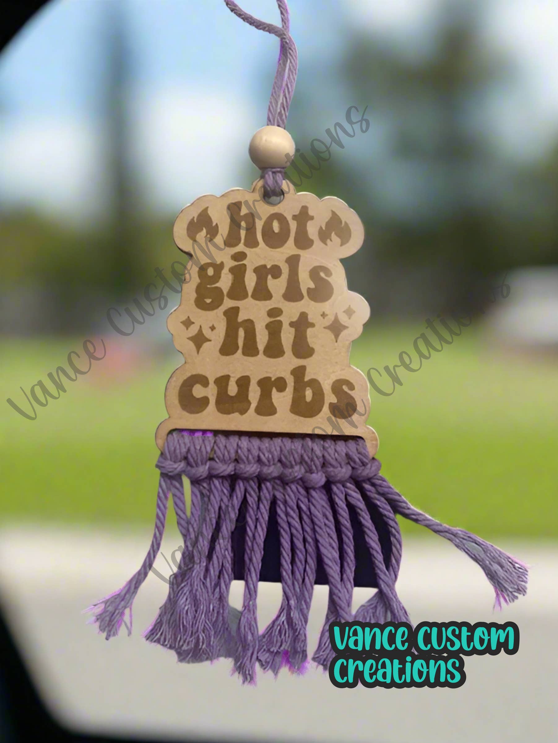 Vance Custom Creations - Wholesale Car Decorative Charm - Women’s - Hot Girls Hit Curbs Car Charm