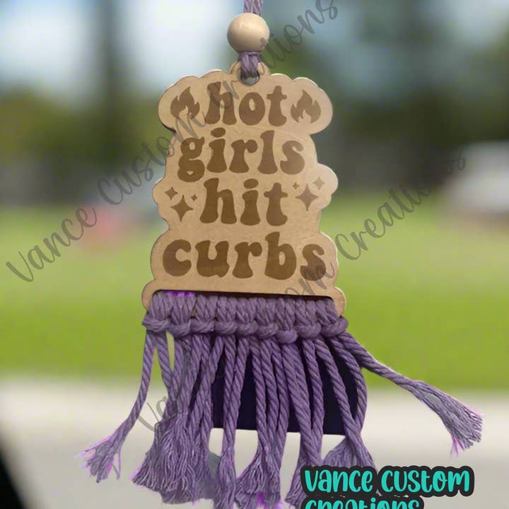 Vance Custom Creations - Wholesale Car Decorative Charm - Women’s - Hot Girls Hit Curbs Car Charm0