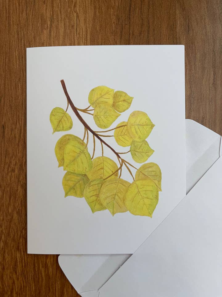 Carte de vœux Quaking Aspen pour la vente par Brushes and Boots