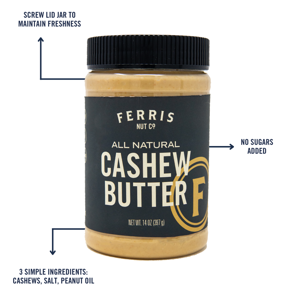 Ferris Coffee & Nut Co. - Wholesale Nut Butter - Cashew Butter 14 oz.6