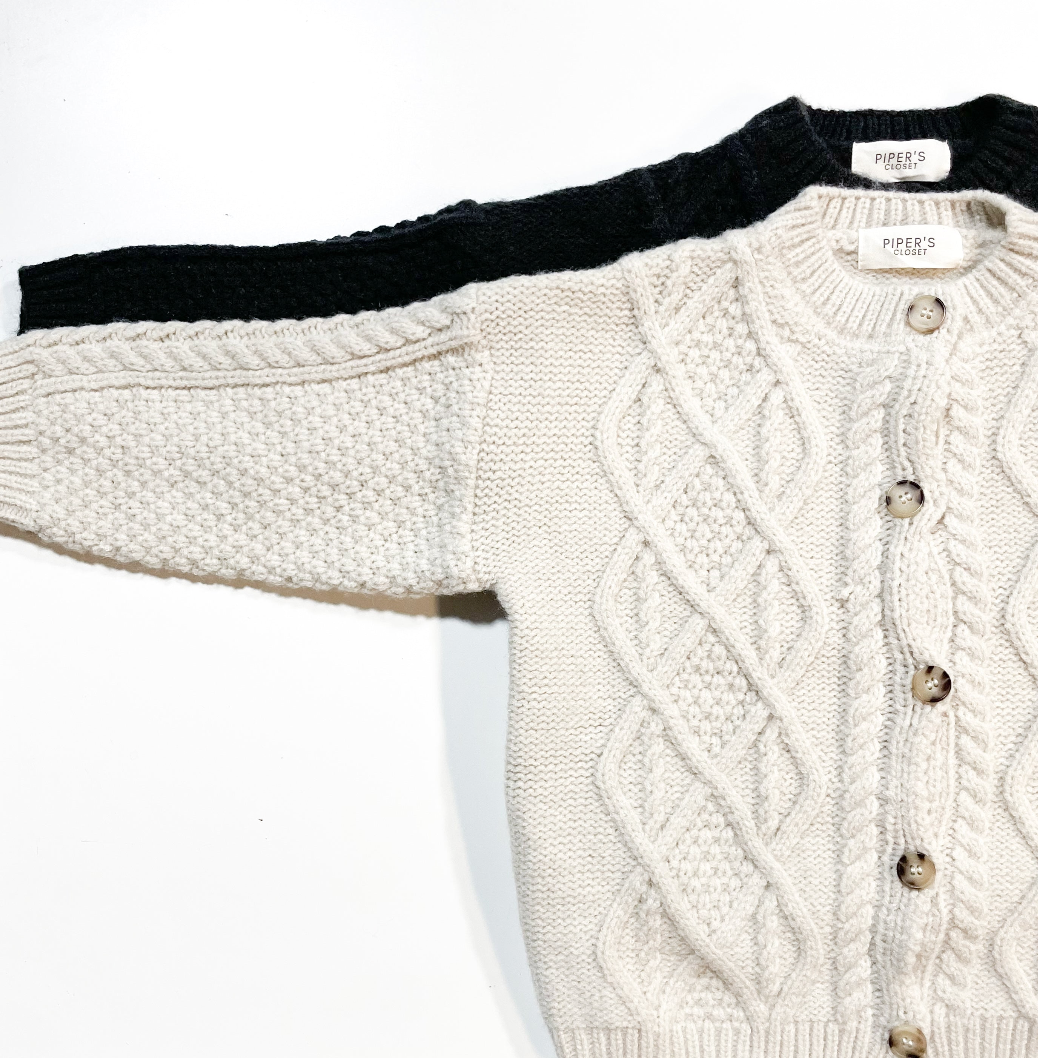 Piper's Closet - Wholesale Cardigan - Baby - Cable Knit Cardigan3