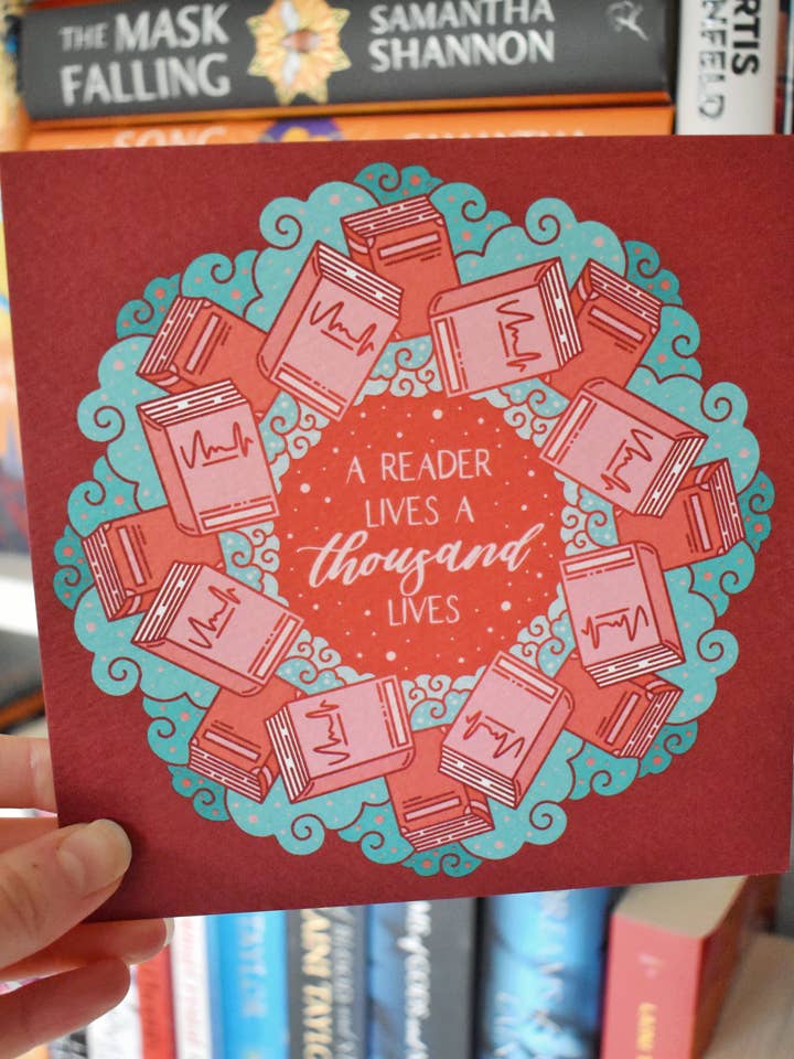 A Reader Lives A Thousand Lives - Square Print for wholesale by Felfira Moon Designs
