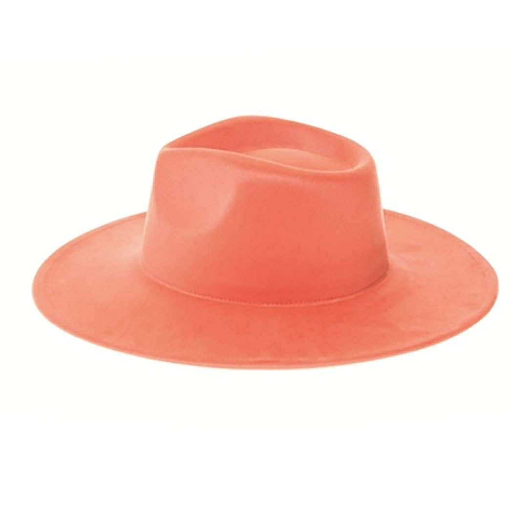AdornWise - Wholesale Fedora - Women's - Vegan Suede Wide Brim Rancher Hat4