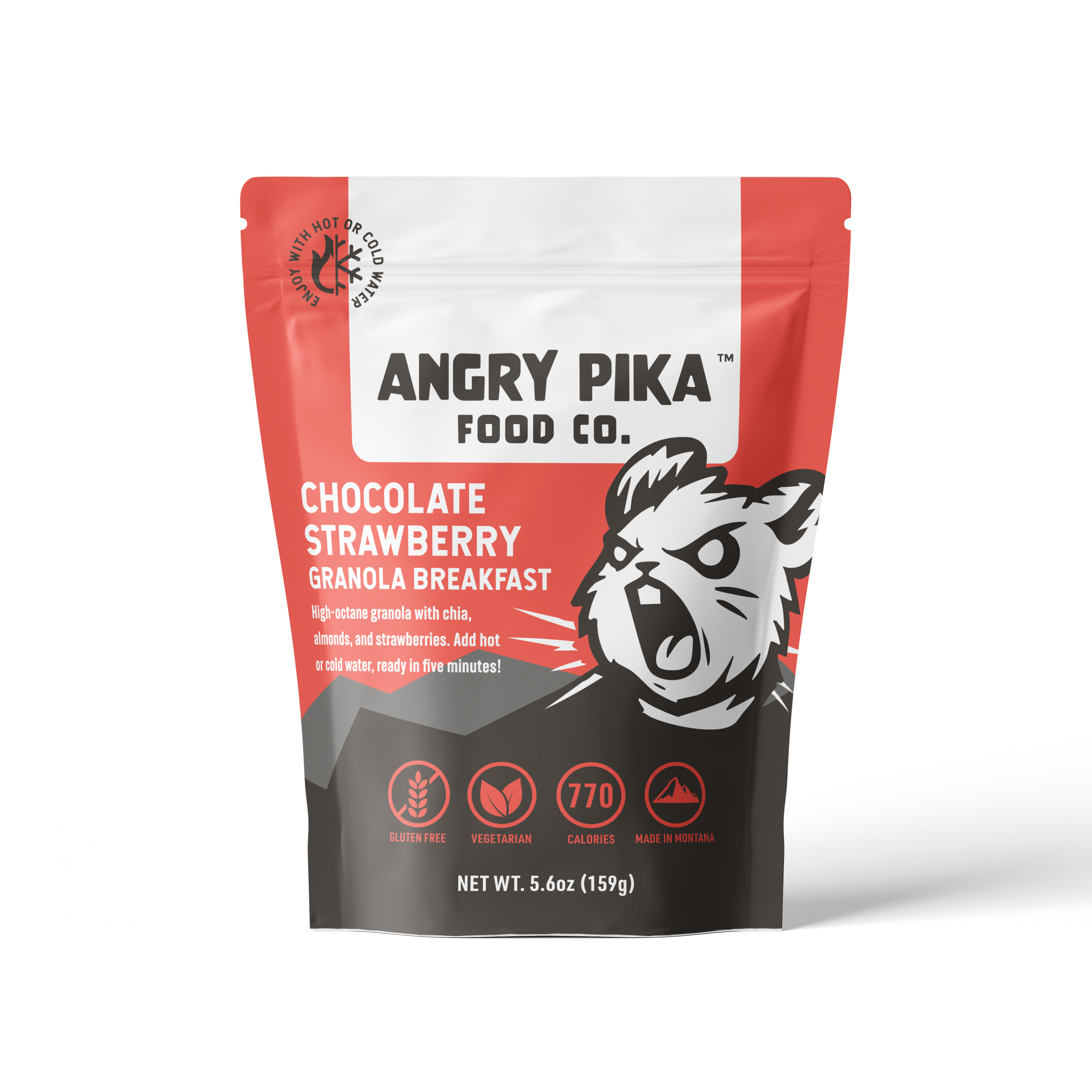 Angry Pika Food Co. - Vente Granolas - Granola au chocolat et à la fraise0